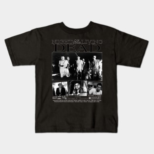 Night of the Living Dead - Black and White Horror Classic Spooky Film Poster Kids T-Shirt